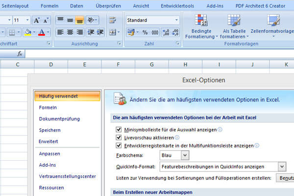 excel makros entwicklertools