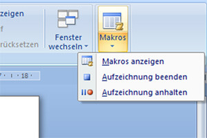 word makros aufzeichnung beenden